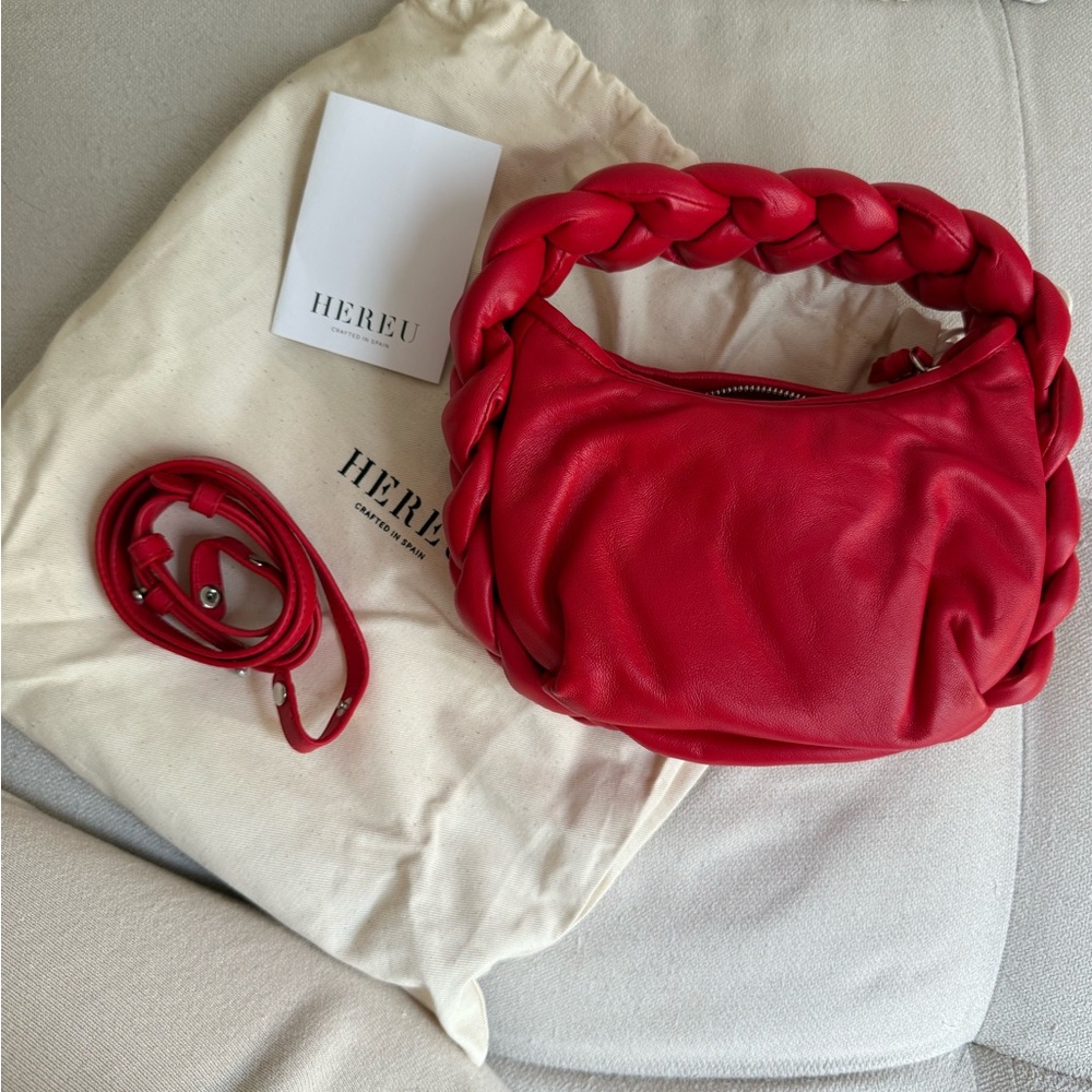 Hereu red espiga mini Braided Handle Bag